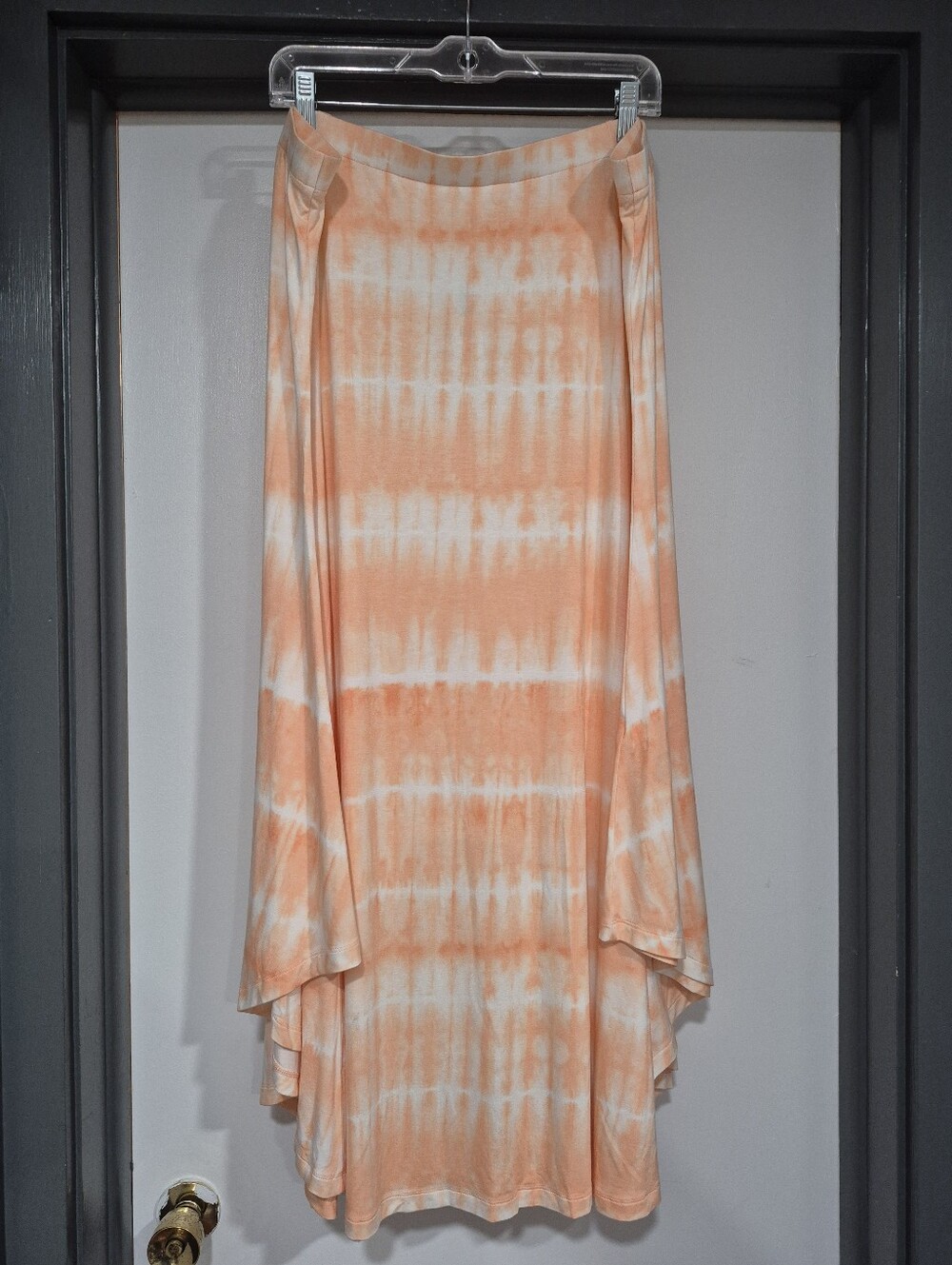 NWT Chicos Tie Dye Maxi Skirt With Rainbow Hem